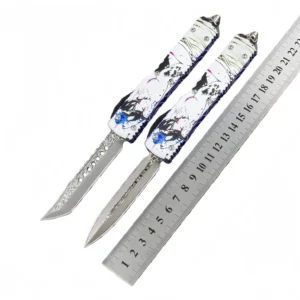 Neues Geisha Straight Out Springmesser - Damascus