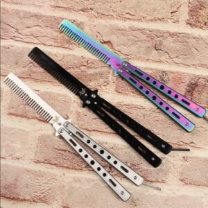 Balisong Butterfly Comb EDC-bungswerkzeug, sicher und ungeschrft, für Anfnger