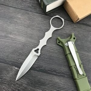 Feststehendes Messer Edelstahlklinge mit Kydexscheide Camping Tragbares Überleben Taktische Multitools Hand EDC Messer