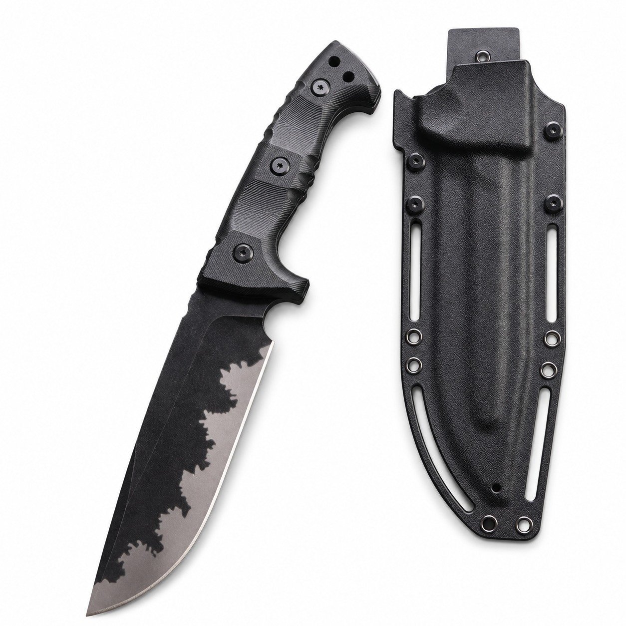 19445-main-white-clean Camping Outdoor Survival Messer, tragbares Messer, hohe Härte, gerades Messer, scharfes Überlebensmesser, integrierter Kiel, hohe Härte, taktisches Messer – Schwarz-1