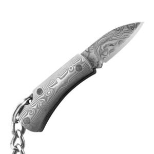 Mini-Klappmesser aus Damaststahl. Mehrzweck-Outdoor-Edelstahl, tragbar. Hohe Härte