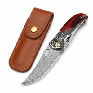 Säbelzahntiger-Damast-Klappmesser