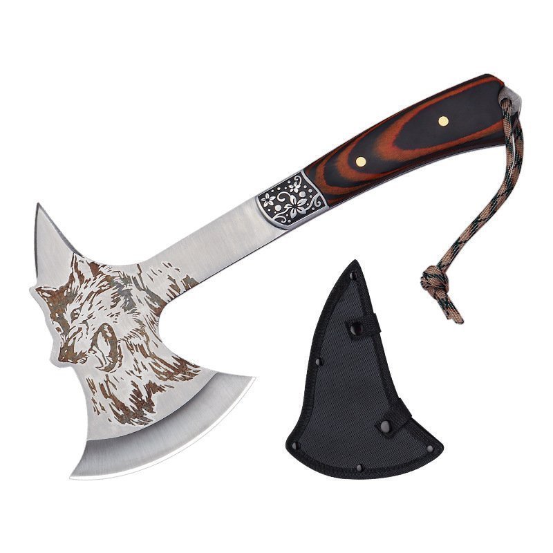 O1CN01X60wPs1q4wou2gDZO_2212835665443-0-cib.jpg Outdoor Wolf Kopf Überleben taktische Axt Auto Camping Fällen Feuer Axt Berg Axt