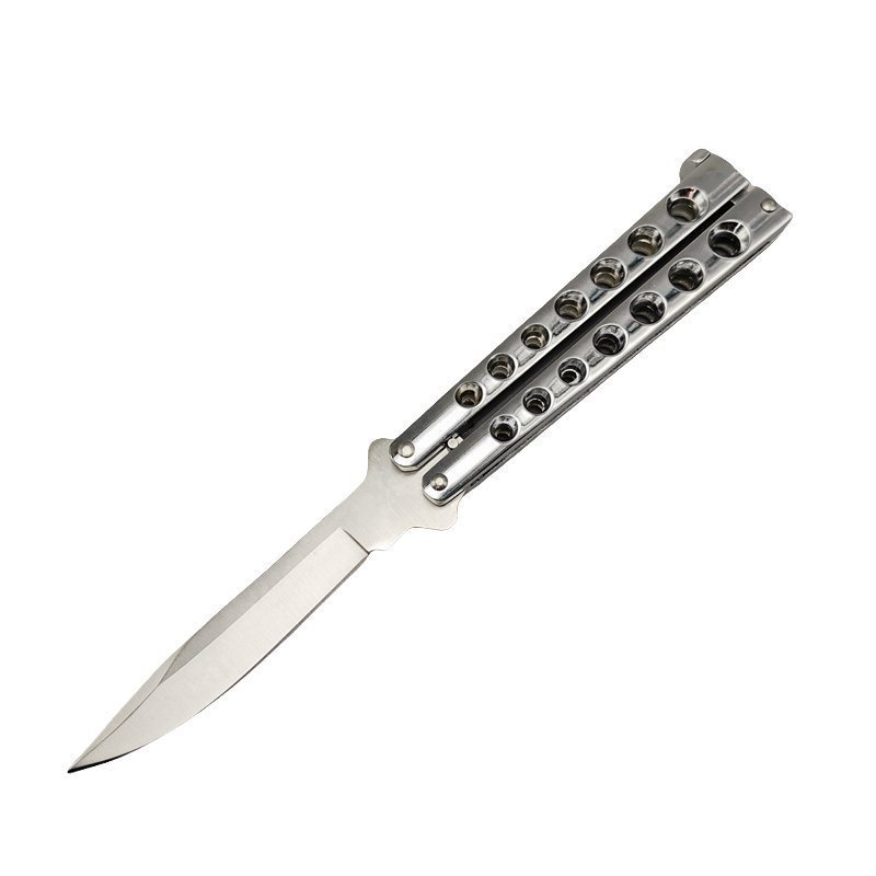 d244449c6a834a22088933ce96e6da0.jpg Hochwertiges Helix Butterfly Balisong Messer Silber